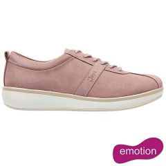 Joya Womens Emma Emotion Leather Lace Up Shoes - Pink