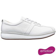 Joya Womens Emma Emotion Leather Lace Up Shoes - White
