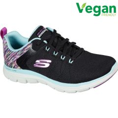 Skechers Womens Flex Appeal 4 Dream Easy Vegan Trainers - Black Multi