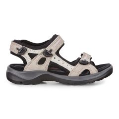 Ecco Shoes Womens Offroad Leather Walking Sandals - Atmosphere Ice Black