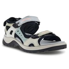 Ecco Shoes Womens Offroad Leather Walking Sandals - Multicolour Sage