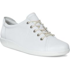 Ecco Shoes Womens Soft 2.0 Leather Shoes - White