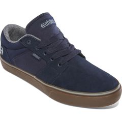 Etnies Mens Barge LS Skate Shoes - Dark Blue Gum