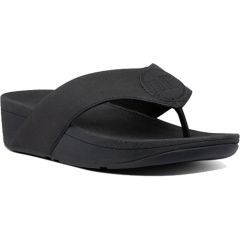 Fitflop Womens Demelza Logo Shimmer Sandals - All Black