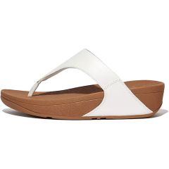 FitFlop Womens Lulu Toe Post Leather Flip Flop Sandals - White
