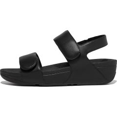 FitFlop Women's Lulu Adjustable Leather Slides Sandals - All Black