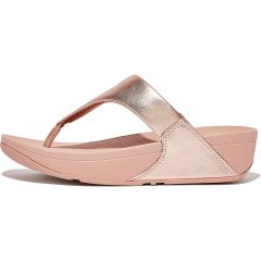 Fitflop Women's Lulu Leather Toe Post Sandals - Rose Gold
