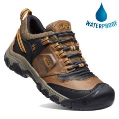 Keen Mens Ridge Flex WP Waterproof Walking Shoes - Bison Golden Brown