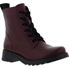 Fly London Womens Ragi Leather Ankle Boots - Wine
