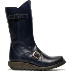 Fly London Womens Mes 2 Wedge Zip Up Boots - Blue