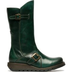 Fly London Womens Mes 2 Wedge Zip Up Boots - Petrol