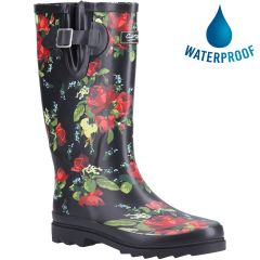 Cotswold Womens Blossom Wellington Boots - Red