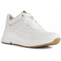 Geox Women's Backsie Trainers - Off White Light Gold