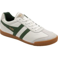Gola Men's Harrier Leather Trainers - White Green Green