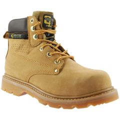 Grafters Mens Gladiator Steel Toe Cap Safety Work Boots - Honey