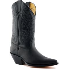 Grinders Unisex Buffalo Pointed Western Cowboy Boots - Black