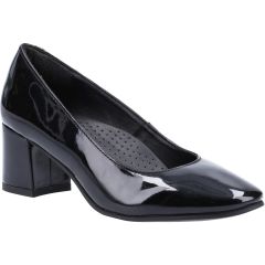 Hush Puppies Womens Anna Court Shoes - Black Patent