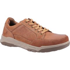Hush Puppies Mens Finley Wide Fit Shoes - Tan