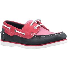 Hush Puppies Womens Hattie Boat Shoes - Pink Navy