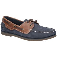 Hush Puppies Mens Henry Boat Shoes - Blue Tan