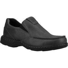 Hush Puppies Mens Ronnie Leather Shoes - Black