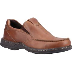 Hush Puppies Mens Ronnie Leather Shoes - Brown