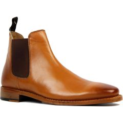 Kensington Mens Leather Chelsea Boots - Tan