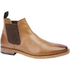 Kensington Mens Leather Chelsea Boots - Tan