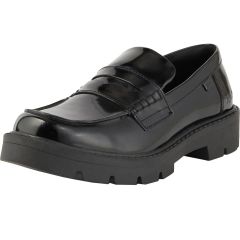 Kickers Womens Kori Loafer Shoes - Black High Shine