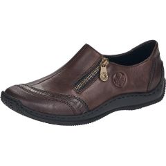 Rieker Womens L1761 Zip Up Slip On Shoes - Brown Havanna