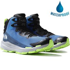 North Face Mens Vectiv Fastpack Mid Waterproof Boots - Super Sonic Blue Tnf Black