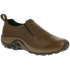 Merrell Men's Jungle Moc Leather Slip On Shoes - Black Slate - Brown