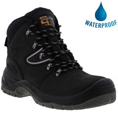 Grafters Mens M330A Waterproof Steel Toe Safety Boots - Black