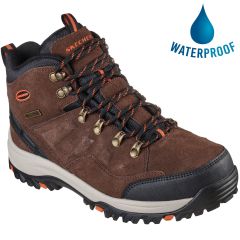 Skechers Mens Relment Pelmo Waterproof Walking Boots - Dark Brown