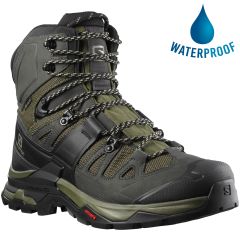 Salomon Mens Quest 4 GTX Waterproof Walking Hiking Boots - Olive Night Peat Safari
