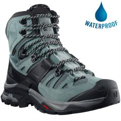 Salomon Womens Quest 4 GTX Waterproof Walking Hiking Boots - Slate Trooper Opal Blue