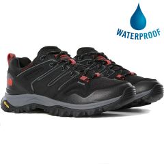 North Face Womens Hedgehog Futurelight Waterproof Walking Shoes - TNF Black Horizon Red