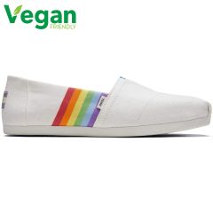 Toms Womens Alpargata Vegan Espadrilles - White Unity Rainbow
