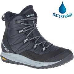 Merrell Womens Antora Sneaker Waterproof Ankle Boots - Black