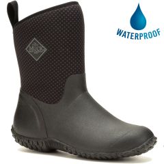 Muck Boots Womens RHS Muckster II Mid Wellies Rain Boots - Black Grey