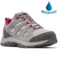 Columbia Womens Redmond III Waterproof Walking Shoes - Titanium Red Onion