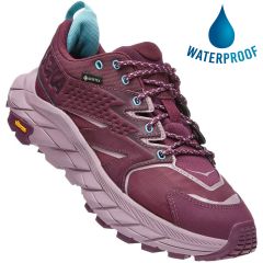 Hoka One One Womens Anacapa Low GTX Waterproof Walking Shoes - Grape Wine Elderberry
