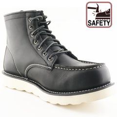 Grinders Men's Alpha Safety Steel Toe Cap Boot - Black