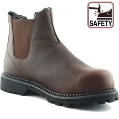 Grinders Men's Falcon Steel Toe Cap Boots - Brown