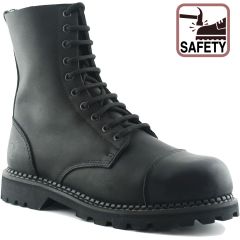 Grinders Unisex Hunter Steel Toe Boots - Black