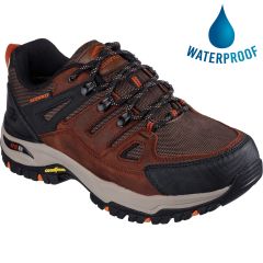Skechers Men's Arch Fit Dawson Argosa Waterproof Walking Shoes - Dark Brown