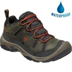 Keen Mens Circadia Waterproof Walking Shoes - Black Olive Potters Clay
