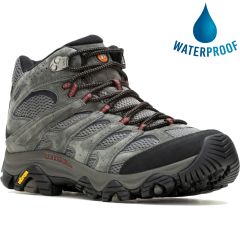 Merrell Mens Moab 3 Mid GTX Waterproof Walking Hiking Boots - Beluga