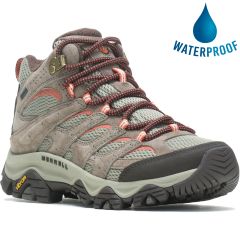 Merrell Women's Moab 3 Mid GTX Waterproof Walking Hiking Boots - Bungee Cord