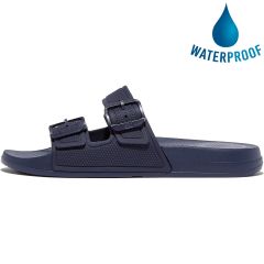 FitFlop Womens Iqushion Buckle Slides Sandals - Midnight Navy